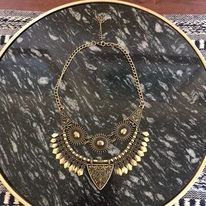 Gold statement necklace